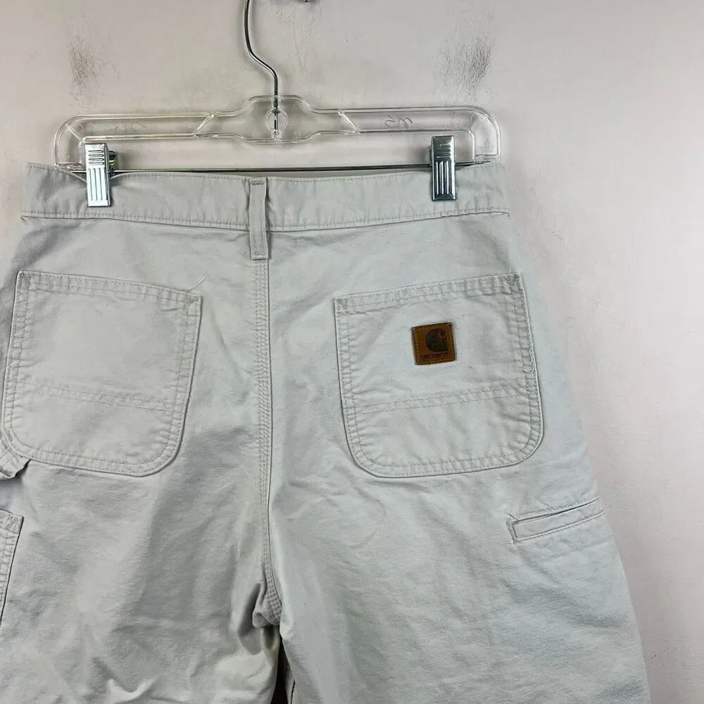 Carhartt B144 Put Carpent White Cargo Shorts  Size 30